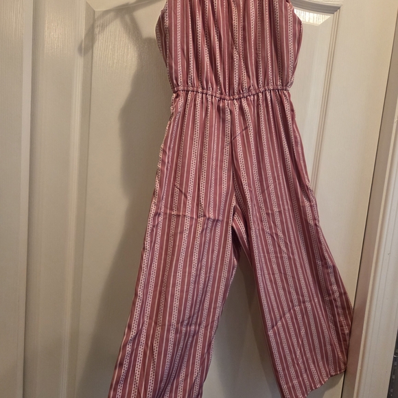 Striped Pink Jumpsuit for Kids - Picture 7 of 7